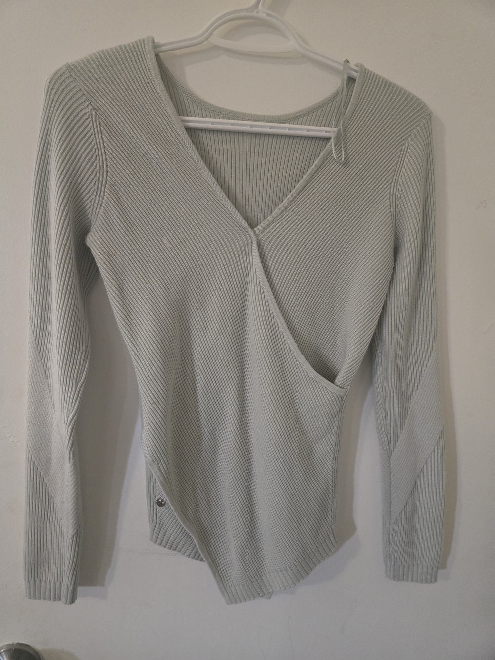 lululemon athletica Ribbed V-Neck Wrap Top - Light Sage